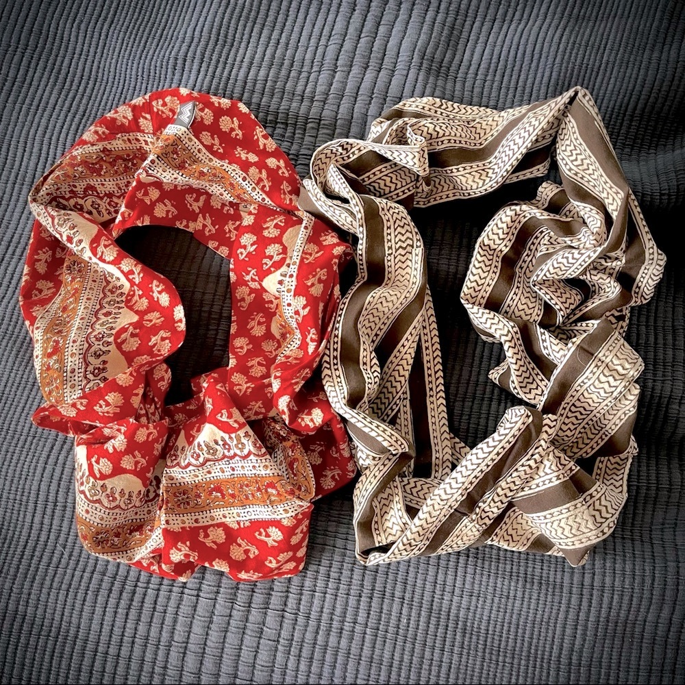 Tribal and Floral Infinity Scarves - 2 for 1!